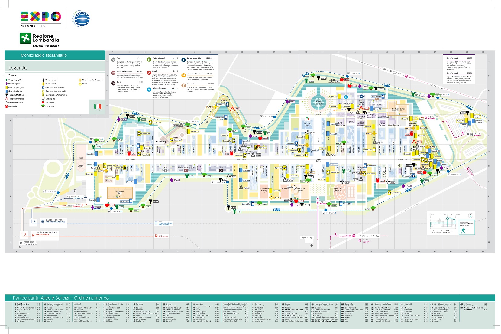 Mappa visitatori EXPO2015 (Foto di: Servizio Fitosanitario della Regione Lombardia)